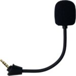 Replacement Game Microphone Compatible with Kingston HyperX Cloud 2 II Wireless Gaming Headset for PS5 Xbox Series X,S PS3 PC Detachable Noise Cancelling Mic,3.5mm Black - Image 2