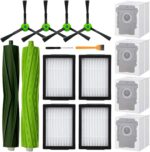 Replacement Parts for iRobot Roomba E5 E6 E7 i2 i3 i3+i4 i4+ i5 i5+ i6 i6+ i7 i7+ i8 i8+/Plus i1 E i j Series Robot Vacuum,1 sets of multi-surface roller brushes 4 Vacuum bags 4 filters 4 side brushes - Image 2