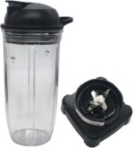 Replacement extractor blade with 32 oz cup and spout lid Replacement Parts for Nutri Ninja Ultima Kitchen System BL810QSL 30/BL830CB 30 /BL810QON 30/BL810 30/BL820 30 - Image 2