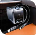 Retractable Car Charger, Car Accessories, 72W Fast Charging USB C Car Charger with 4FT Retractable Cables and 2 Ports, Travel Essentials Gifts for iPhone 16 15 14 13 12, Man and Women - Image 2