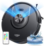 Robot Vacuum and Mop Combo, 5000Pa Robot Vacuum Cleaner with LIDAR Navigation, 3 in 1 Robot Vacuum Mop with Auto Carpet Boost, Self Charging, App/Voice Control, Ideal for Pet Hair,5 Maps - Image 2