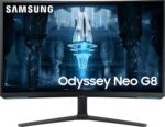 SAMSUNG 32" Odyssey Neo G8 4K UHD 240Hz 1ms G-Sync 1000R Curved Gaming Monitor, Quantum HDR2000, AMD FreeSync Premium Pro, Matte Display, Ultrawide Game View, DisplayPort, Black & White, 2022 - Image 2