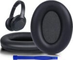 SOULWIT Professional Earpads Cushions Replacement for Sony WH-1000XM3 (WH1000XM3) Over-Ear Headphones, Ear Pads with Softer Protein Leather, Noise Isolation Memory Foam, Added Thickness (Black) - Image 2