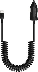 Scosche CPDC203 PowerVolt 20-Watt USB Type-C Power Delivery 3.0 Fast Car Charger with Attached 3-Foot Adjustable Coiled Cable for All USB-C Devices - Image 2