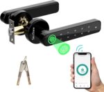 Secustone Fingerprint Door Lock, Smart Lock, Keyless Entry Door Lock, 4 in 1 Smart Door Knob with Passcode/Smart APP/Fingerprint/Backup Key, Door Lock Fingerprint for Bedroom, Apartment, Office, Black - Image 2