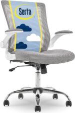 Serta Creativity Ergonomic Mesh Office Chair, Computer Desk Chair, Adjustable Armrest with Mid-Back Lumbar Support, Gray - Image 2