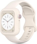 Silicone Bands with Bumper Case Compatible with Apple Watch Band 38mm 40mm 41mm 42mm 44mm 45mm 49mm, Sport Strap with Protective Cover Wristband for iWatch Series 10 9 8 7 6 5 4 3 2 1 SE Ultra - Image 2