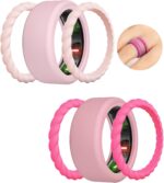 Silicone Cover for Oura Ring Gen 4/3 with Braided Silicone Stacking Rings – Flexible & Stylish Ring Protector Accessories – 6-Piece Set - Image 2