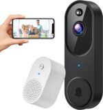 Silver Wireless 1080p Video Doorbell Camera, AI Human Detection, Live View, 2-Way Audio Included Ring Chime, 2.4G Wi-Fi, Night Vision, Cloud Storage, Indoor/Outdoor Surveillance Cam (Black) - Image 2