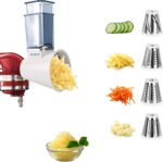 Slicer Shredder Attachment for Kitchenaid Stand Mixer, Salad Machine with Vegetable Slicer, Salad Maker, Food Slicers Cheese Grater Attachments for Kitchenaid Mixer Dishwasher Safe By Airpro,Blue - Image 2