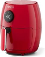 Small Compact Air Fryer, 2.1QT, 4-in-1 Small Mini Airfryer, Bake, Roast, Reheat, 98% Less Oil, Adjustable Temperature Control w/ 12H Timer, Quiet, Nonstick & Dishwasher Safe Basket, BPA-Free, Red - Image 2