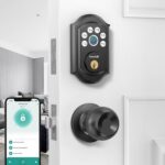 Smart Deadbolt Door Lock Set: Hornbill Keyless Entry Door Knobs with Fingerprint Electronic Digital Bluetooth Door Lock with Keypad Code App Alexa Auto Lock for House Apartment Black - Image 2
