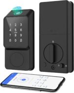 Smart Door Lock Keyless Entry with TTLock APP Fingerprint Touchscreen Keypad IC Card Key Type-C Charging Unlocking 6 in 1 Electric Biometric Digital Deadbolt for Front Doors Home Apartment - Image 2