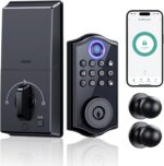 Smart Locks for Front Door,APP Control Keyless Entry Fingerprint Door Lock,Keypad Deadbolt Set with Handle,Easy Installation,Auto-Lock,(Matte Black) - Image 2