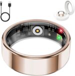 Smart Ring for Women Men, Sleep Tracker Ring, Waterproof Fitness Tracker Health Rings with Heart Rate Monitoring, Blood Oxygen,Stress Distance Calories Steps Tracking,No Subscription Fee(Rose Gold,#8) - Image 2
