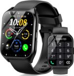 Smart Watch (Answer/Make Call), 1.85" Smartwatch for Men Women, 2025 Fitness Watch, 110+ Sport Modes/Heart Rate/Sleep Monitor/Pedometer, IP68 Waterproof Fitness Activity Tracker for Android iOS, Black - Image 2