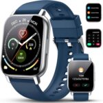 Smart Watch for Men Women, 1.85” Smartwatch (Answer/Make Calls), 112 Sports Modes Fitness Watch, IP68 Waterproof Watches Heart Rate/Sleep Monitor, Pedometer, Activity Tracker for Android iOS, Blue - Image 2