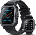 Smart Watch for Men Women (Answer/Make Call), 1.85” Fitness Watch, 113 Sports Modes Smartwatch with Heart Rate/Sleep Monitor, Pedometer, IP68 Waterproof, 2025 Activity Trackers for Android IOS, Black - Image 2