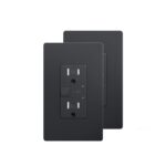 Smart in-Wall Outlet with 2 Individually Controlled Outlets, Tamper Resistant, 2.4 GHz Wi-Fi, Compatible with Alexa Only, Black, 2Pack… - Image 2