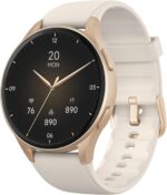 Smartwatch, Built-in Alexa, GPS, VO2 Max, HRV, Blood Oxygen, Sleep Monitoring, Women's Health, Custom Reminders, Sports Tracking, 1.32" AMOLED, Compass, Altimeter (Bluetooth, Gold, 43mm) - Image 2