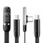 Smolink 90 Degree USB C Cable, C to C Cable Fast Charging 100W 2-Pack 6FT, Flat Nylon Braided Type C Port Right Angle USB C Cable for iPhone 16/15 Series MacBook Galaxy S24/S23/S22, iPad Pro, Black - Image 2