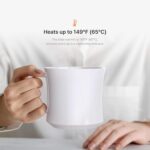 Smug, up to 149℉ Coffee Mug Warmer & Mug & pctg Lid Set, self Heated Cup with Wireless Charging Function, Office/Home for Desk. (Special Grey) - Image 2