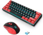 Snpurdiri 2.4G Wireless Gaming Keyboard and Mouse Combo, Include Mini 60% Merchanical Feel Keyboard, Ergonomic Vertical Feel Small Wireless Mouse(Red and Black) - Image 2
