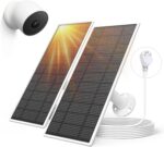 Solar Panel for Google Nest Camera, 5W Solar Power Charger for Nest Camera Outdoor or Indoor(Battery Version), 13.1Ft Fast Charging Cable, IP66 Waterproof, 2 Pack - Image 2