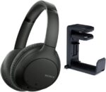 Sony WHCH720NWireless Bluetooth Noise Canceling Over-The-Ear Headphones (Black) Bundle with Headphone Hanger Mount with Built-in Cable Organizer (2 Items) - Image 2