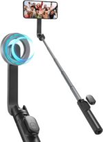 Spigen MagSafe Selfie Stick Tripod Stand (MagFit) with Bluetooth Remote Control Shutter 24" Extendable Cell Phone Holder Mount Compatible with MagSafe iPhone 16 15 14 13 12 Pro Max Mini - Black - Image 2