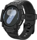 Spigen Rugged Armor Pro Designed for Samsung Galaxy Watch 7 44mm Case with Band Protective TPU Cover with Strap (2024) - Matte Black - Image 2