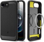 Spigen for iPhone 16e Case, Rugged Armor MagFit [Compatible with Magsafe Accessories] [Military-Grade Protection] - Matte Black - Image 2