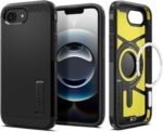Spigen for iPhone 16e Case, Tough Armor (Ai) MagFit [Compatible with Magsafe Accessories] [Kickstand] [Military-Grade Protection] - Black - Image 2