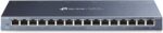 TP-Link 16 Port Gigabit Ethernet Network Switch, Desktop/ Wall-Mount, Fanless, Sturdy Metal w/ Shielded Ports, Traffic Optimization, Unmanaged (TL-SG116) Black - Image 2
