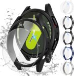 Tensea [5+5Pack for Samsung Galaxy Watch 7 Screen Protector Case 44mm Accessories, Hard PC Bumper/HD Anti-Fog Tempered Glass Protective Film, Face Cover Set, Galaxy Watch 7 Case for Women Men - Image 2