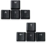 Texture Tactility Backlit Keycaps Replacement Suitable for Logitech G813/G815/G913/G915 TKL RGB Mechanical Gaming Keyboard (WASD+Arrow Keys) (Black) - Image 2