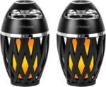 TikiTunes Portable Bluetooth 5.0 Indoor/Outdoor Wireless Speakers, LED Torch Atmospheric Lighting Effect, 5-Watt Audio USB Speakers, 2000 mAh Battery for iPhone/iPad/Android (Set of 2) - Image 2