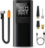 Tire Inflator Portable Air Compressor - 150PSI & 10000mAh Cordless Air Pump with Digital Tire Pressure Gauge, Accurate Dual LCD Display & LED Light, for Car/Motorcycle/E-Bike/Ball - Image 2