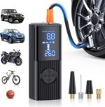 Tire Inflator Portable Air Compressor-180PSI & 20000mAh Portable Air Pump, Accurate Pressure LCD Display, 3X Fast Inflation for Cars, Bikes & Motorcycle Tires, Balls - Image 2