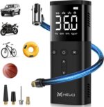 Tire Inflator Portable Air Compressor - Cordless Air Pump for Car Tires with 15000mAh Battery, 150PSI Electric Bike Tire Pump with Digital Pressure Gauge for Auto, Motorcycle, Bicycle, Balls - Image 2