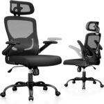 Totnz Ergonomic Mesh High Back Desk Chair with 2D Armrest and Headrest, Adjustable Lumbar Support, Swivel Office Chair for Big and Tall Users - Image 2