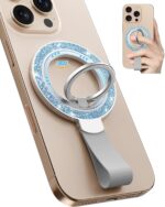 Toycamp Phone Grip Ring Holder Stand Compatible with MagSafe - Magnetic Phone Accessories Grip for iPhone 16 Pro Max/16 Pro/16/15/14/13/12 Series Bling Removable Rotatable Cute for Women, Blue - Image 2