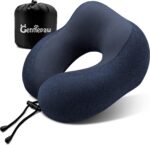 Travel Pillow - Memory Foam Cervical Neck Pillow for Adults, Kids, Children, Convenient & Portable U Shaped Pillows, Airplane Pillow for Home, Office, Camping, Travelling, Sleeping (Blue) - Image 2