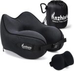 Travel Pillow- Neck Pillow Airplane, Size L for People Over 190, Unique Neck and Head Back Support Travel Pillow for Traveling Sleeping Airplanes,Memory Foam Filling, Black - Image 2