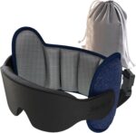 Travel Pillow, Upgrade Airplane Pillow for Long Flight, 360° Support Headrest, Travel Neck Pillow Eye Masks for Sleep, Compact Airplane Travel Essentials, Stop Bobblehead, Mottled Grey - Image 2