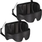 Travel Pillows for Airplanes, Airplane Pillows for Long Flight with Sleep Eye Mask, 2 Pack Travel Pillows for Car Road Trip, FSA HSA Eligible Approved, Stop Bobblehead Travel Essentials, Black - Image 2