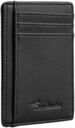 Travelambo Front Pocket Minimalist Leather Slim Wallet RFID Blocking Medium Size - Image 2