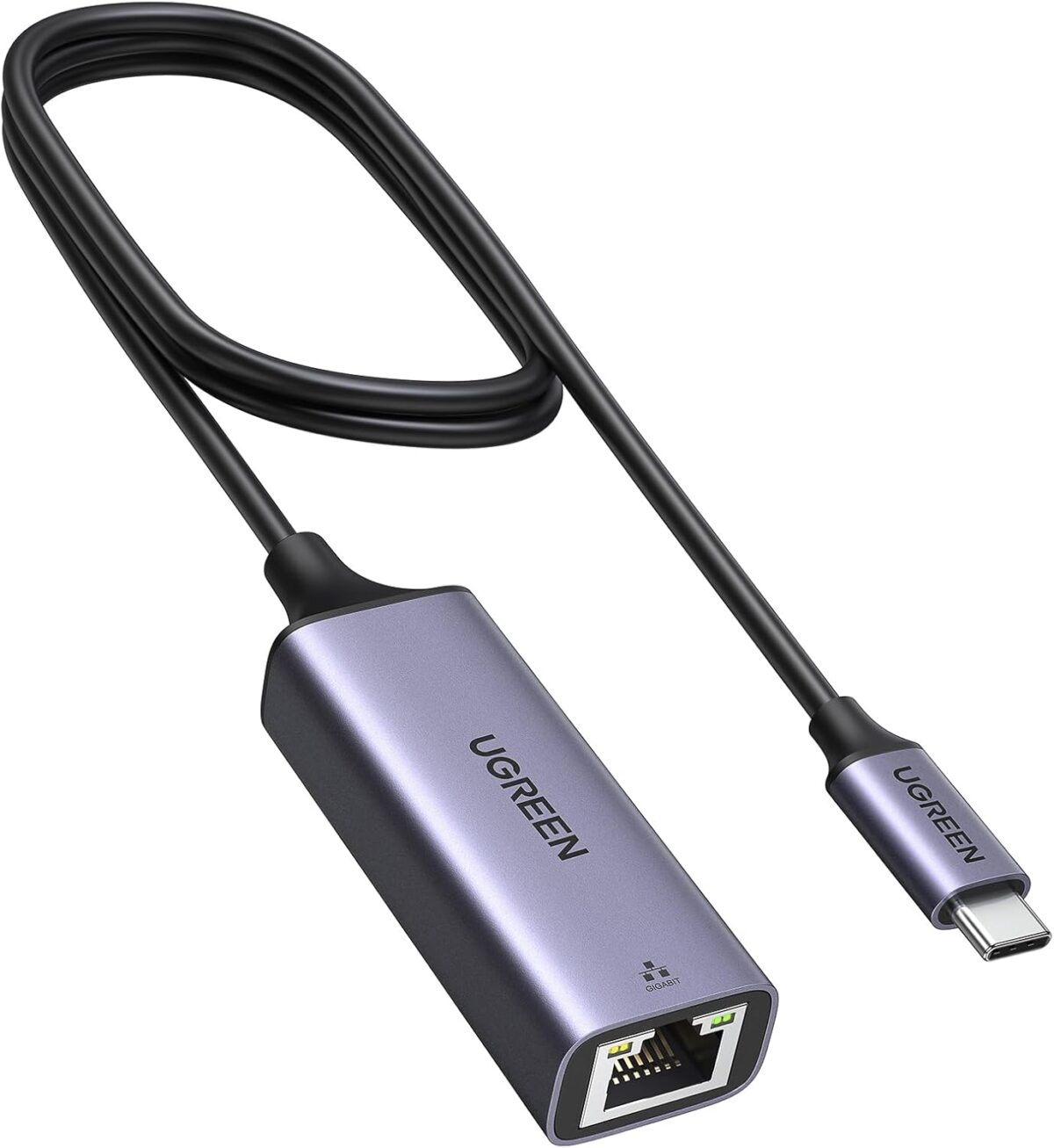 UGREEN USB C to Ethernet Adapter, 1.6FT Gigabit RJ45 to USB 3.0 Type-C (Thunderbolt 3) Ethernet LAN Network Adapter, Compatible with MacBook Pro, iPad Pro, Dell XPS and More - Image 2