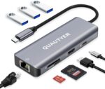 USB C Hub Ethernet MAC Adapter Multiport USB c to ethernet Adapter USBC Multiport 8 in 1 USB c hub with ethernet 1000M 4K HDMI 100W PD Charging USB 3.0 SD/TF Card Reader usbc hub for MacBook pro HP - Image 2