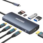 USB C Video Output Hub, 3 USB-C & 2 USB-A 3.2 10Gbps Ports, 4K@60Hz HDMI, 100W PD, SD/TF, USBC Splitter Dual Monitor Adapter for MacBook Pro/Air, iMac, iPad Pro, XPS, Surface, Galaxy S22, Samsung DEX - Image 2
